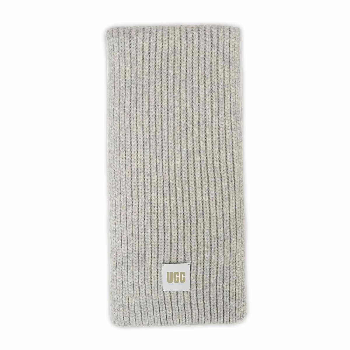 UGG Women's Ribbed Knit Scarf - Light Grey